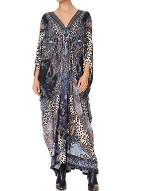 NWOT Camilla jersey split sleeve draped dress Festival Express OS $599